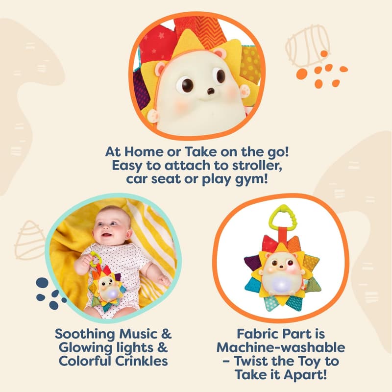 Baby Musical Light-Up Hedgehog Toy - Sensory for Newborns
