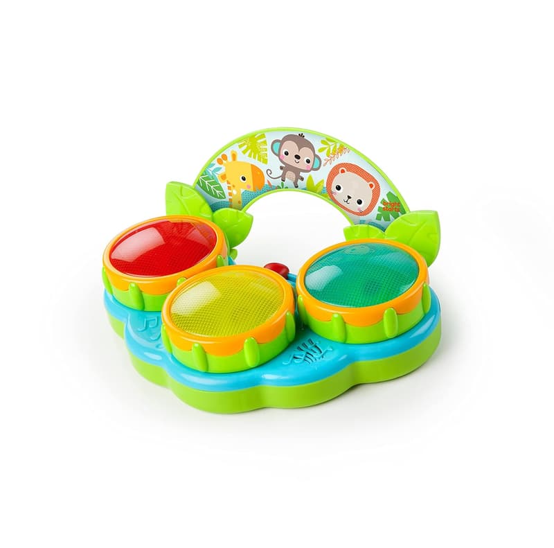 Bright Starts Safari Beats Musical Drum Toy for Ages 3+