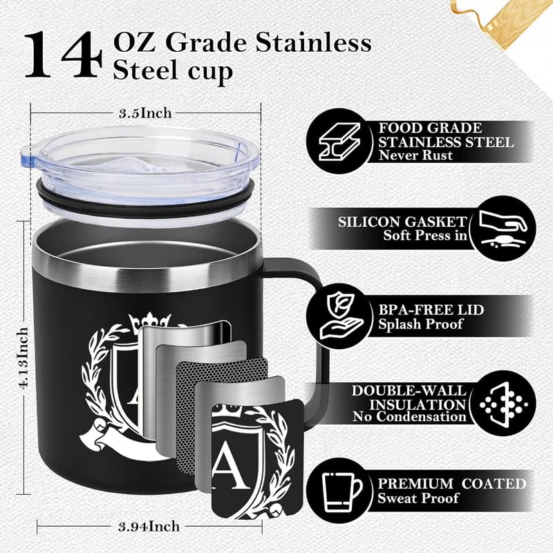 Funny Insulated Travel Mug - 14 Oz for Men & Colleagues