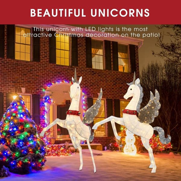 Easter Lighted Unicorn 3D Outdoor Decoration with 140 LED Lights