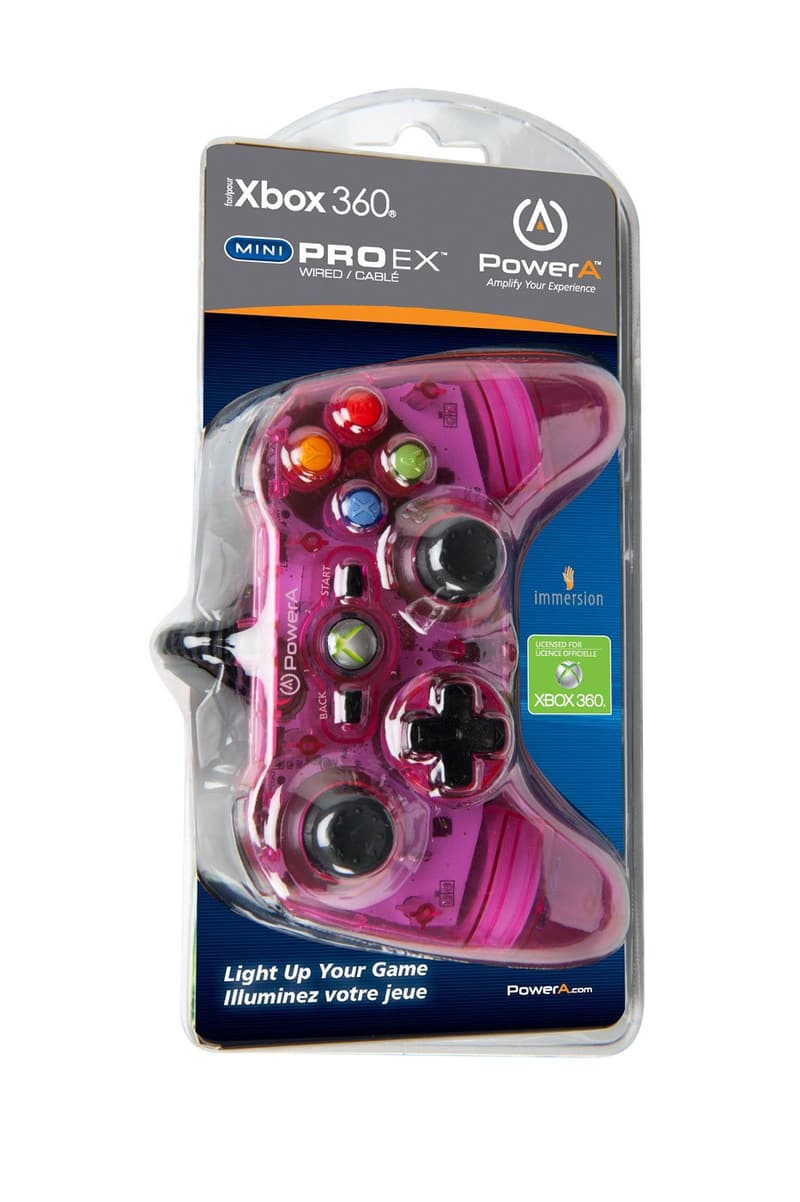 Pink Mini Pro EX Wired Controller for Xbox 360