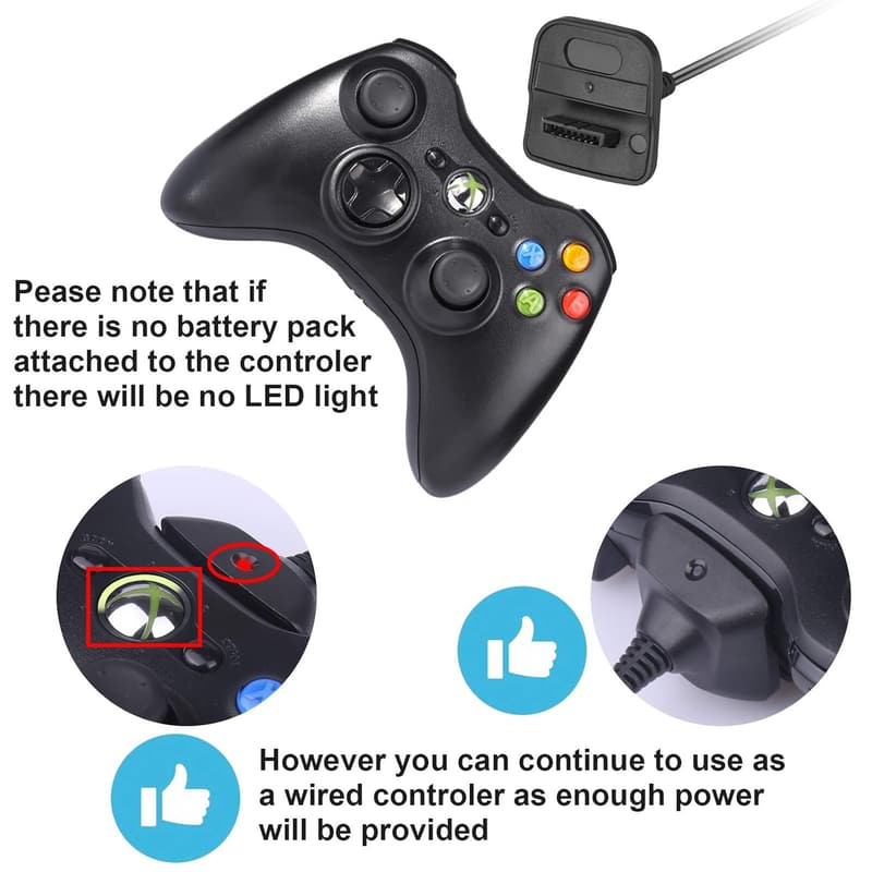 Xbox 360 Controller Charger - 2 Pack, 6ft USB Cables