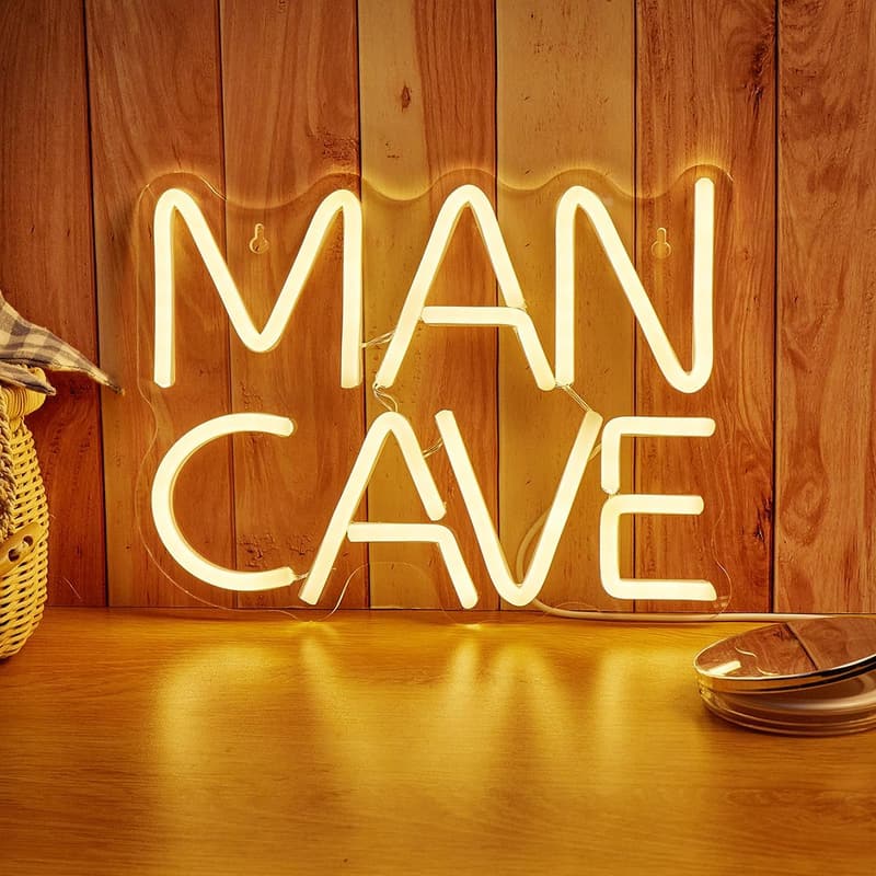 LED Neon Sign for Man Cave - USB Powered Wall Art Decoration