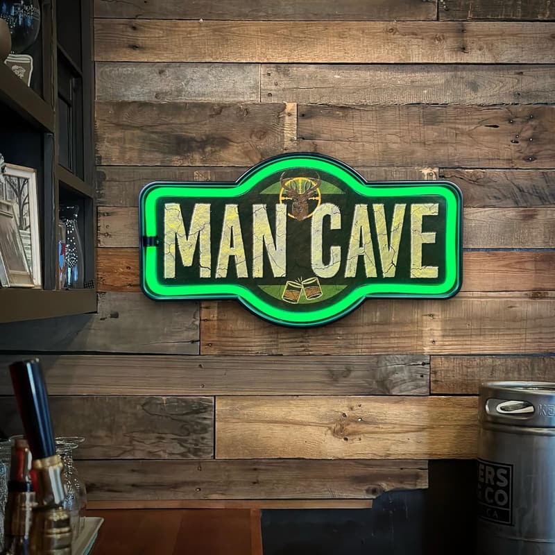 Vintage Inspired LED Neon Sign for Man Cave Decor