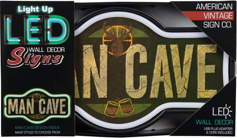 Vintage Inspired LED Neon Sign for Man Cave Decor