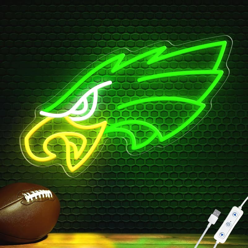 Eagle Neon Wall Sign - Dimmable LED Decor for Man Cave