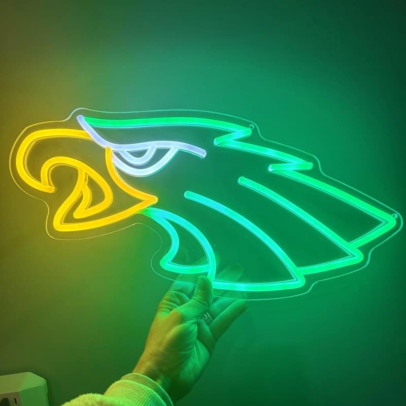 Eagle Neon Wall Sign - Dimmable LED Decor for Man Cave