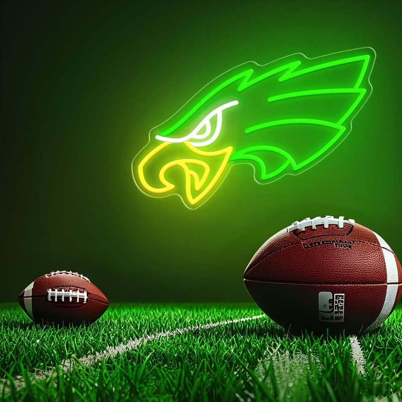 Eagle Neon Wall Sign - Dimmable LED Decor for Man Cave