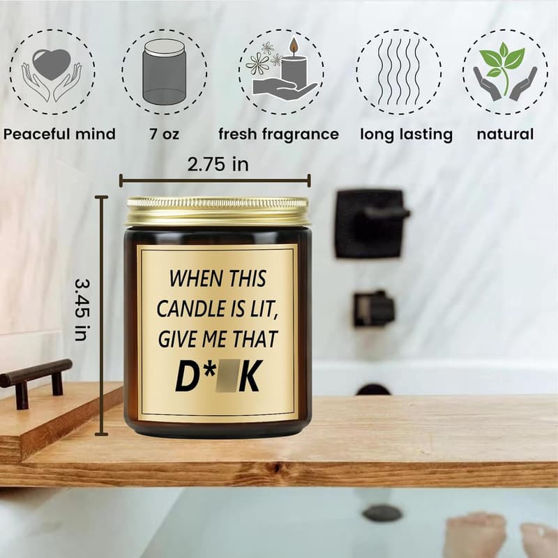 Lavender Candle for Couples - Funny Birthday/Anniversary Gift