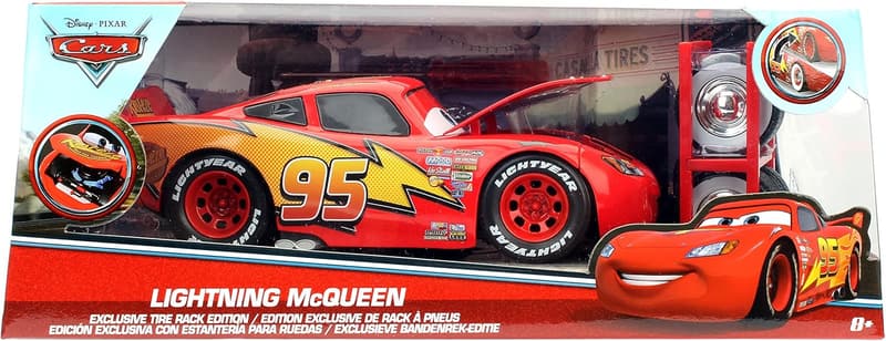 Disney Pixar Cars 3 Lightning McQueen Die-Cast Car with Tire Rack