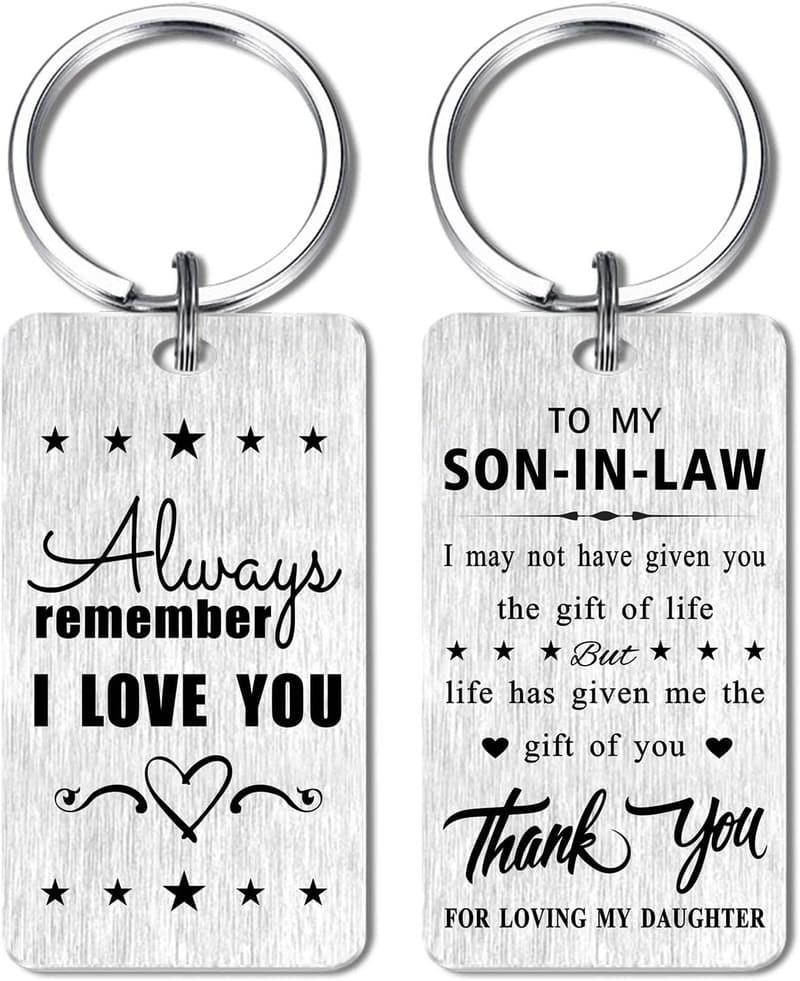 Father's Day Keychain Gift for Son-in-Law
