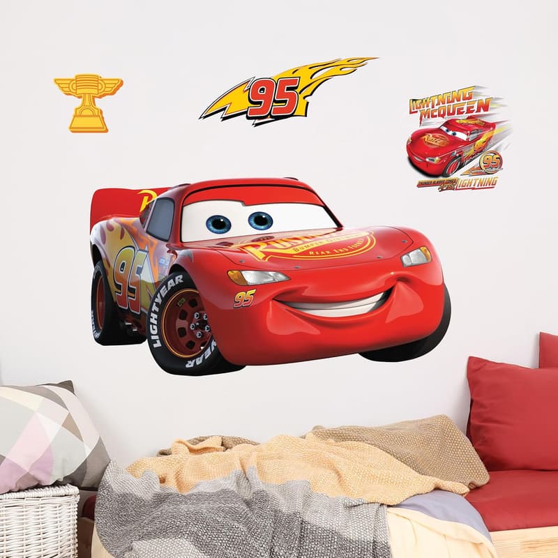 Lightning McQueen Wall Decals - Vinyl Stickers for Kids' Room Decor