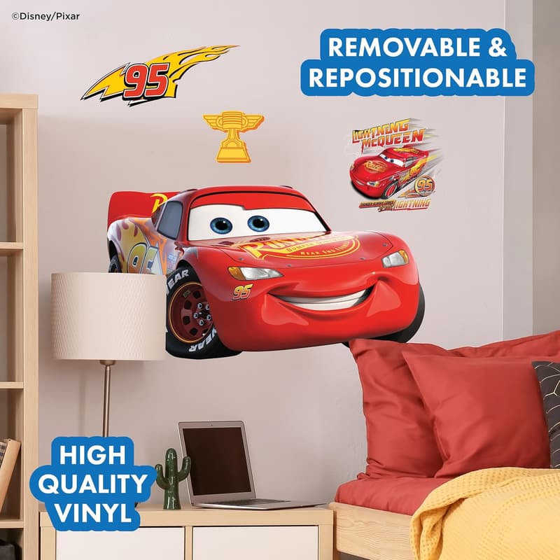 Lightning McQueen Wall Decals - Vinyl Stickers for Kids' Room Decor