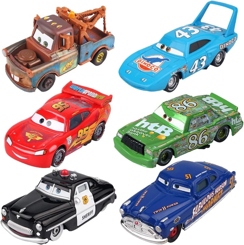 Diecast Toy Car Set - 6 PCS for Boys - Chick Hicks & More