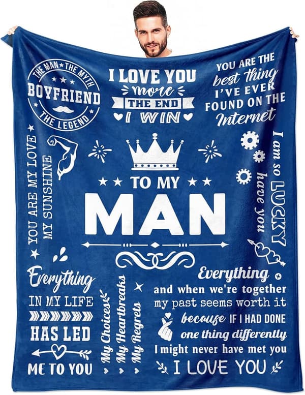 Birthday Throw Blanket Gift for Boyfriend - 60