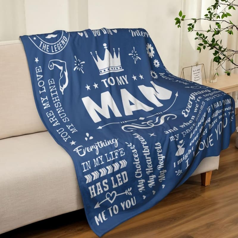Birthday Throw Blanket Gift for Boyfriend - 60