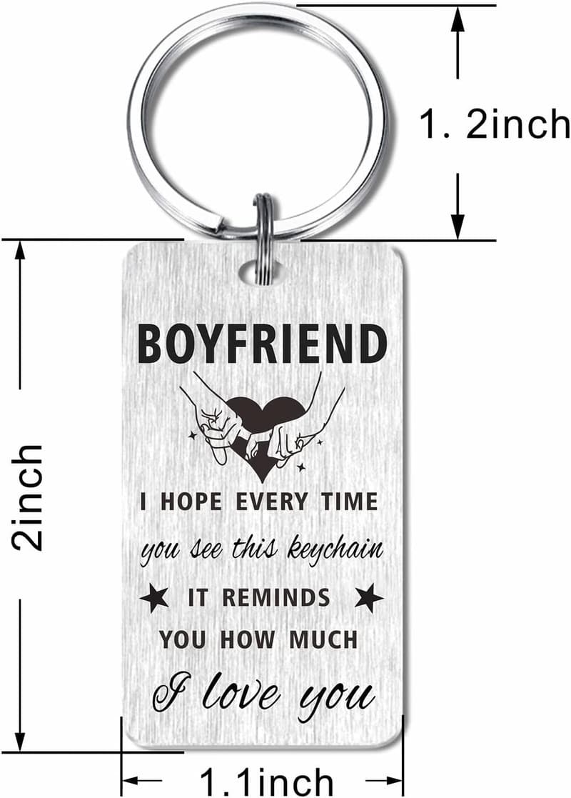 Birthday Keychain Gift for Him - Valentine's Day & Anniversary