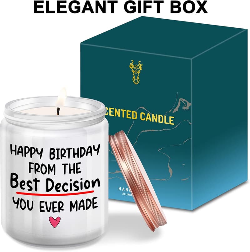 Happy Birthday Lavender Scented Candles for Her