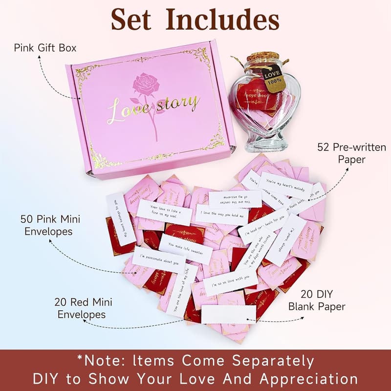 Cute Couple's Love Notes - 72 Mini Messages for Him or Her