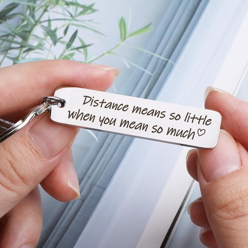 Long-Distance Boyfriend Keychain - Thoughtful Gift from Girlfriend