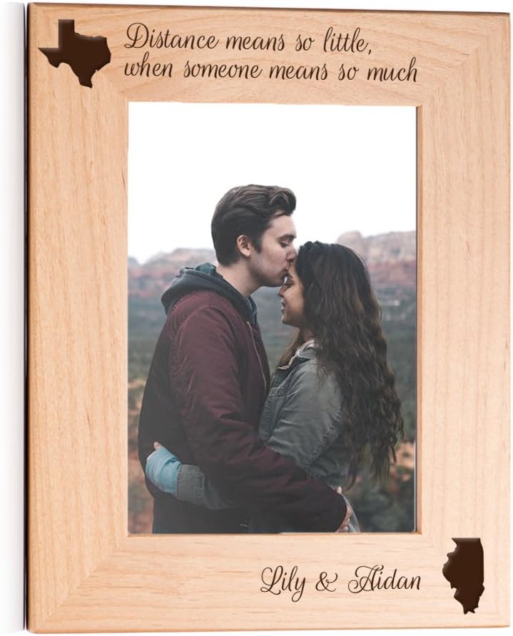 Valentine's Day Personalized Long Distance Picture Frame