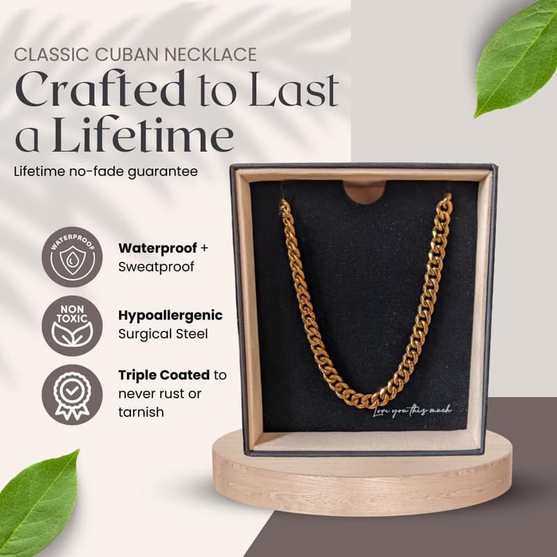 Romantic Steel Cuban Necklace for Him
