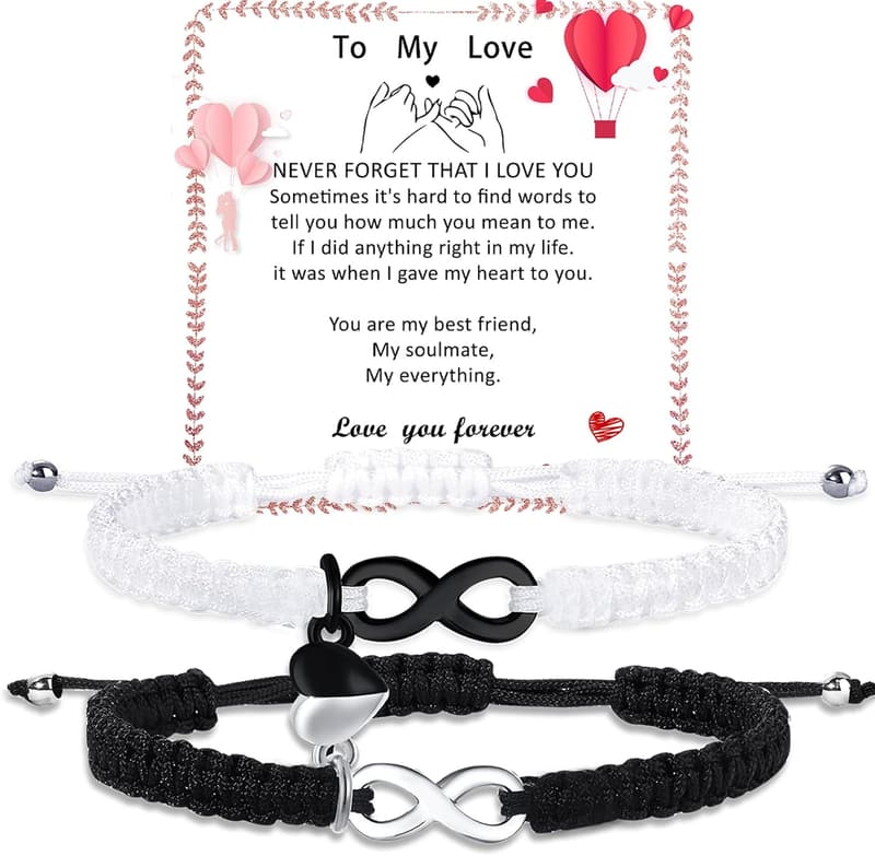 Matching Adjustable Rope Bracelets for Couples - Gifts for Him & Her