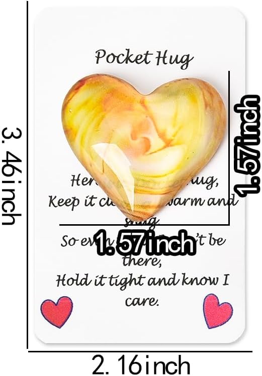 Valentine's Day Pocket Hug Heart Token for Long-Distance Couples
