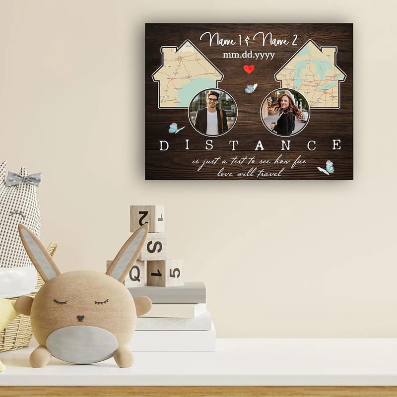 Personalized Street Map Gift for Long Distance Couples