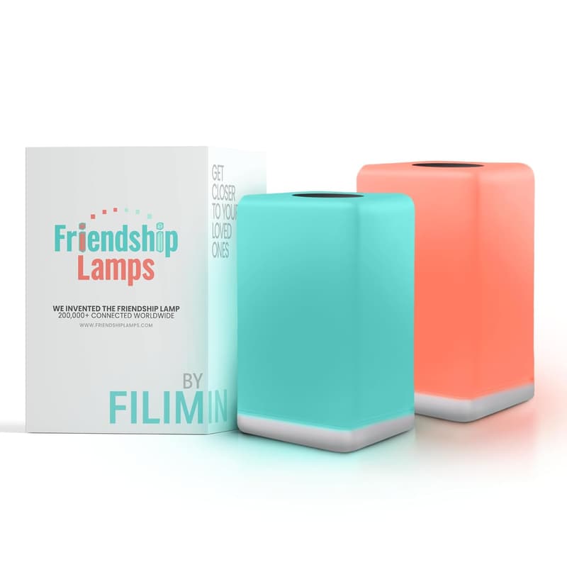 Long Distance Friendship Lamp – Wi-Fi LED Touch Light Set of 2