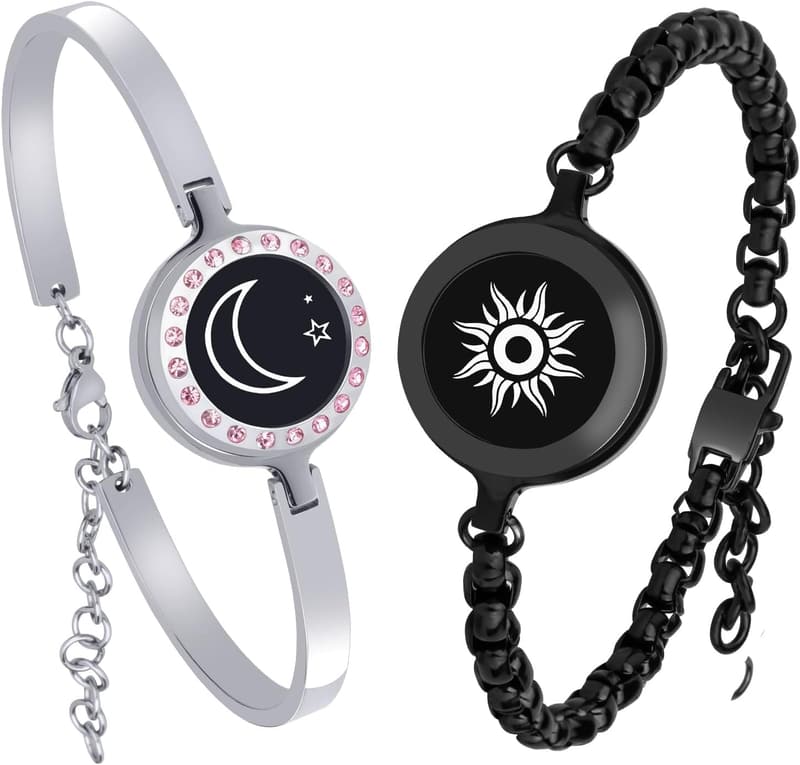 Couples' Long Distance Touch Bracelets with Vibration & Light