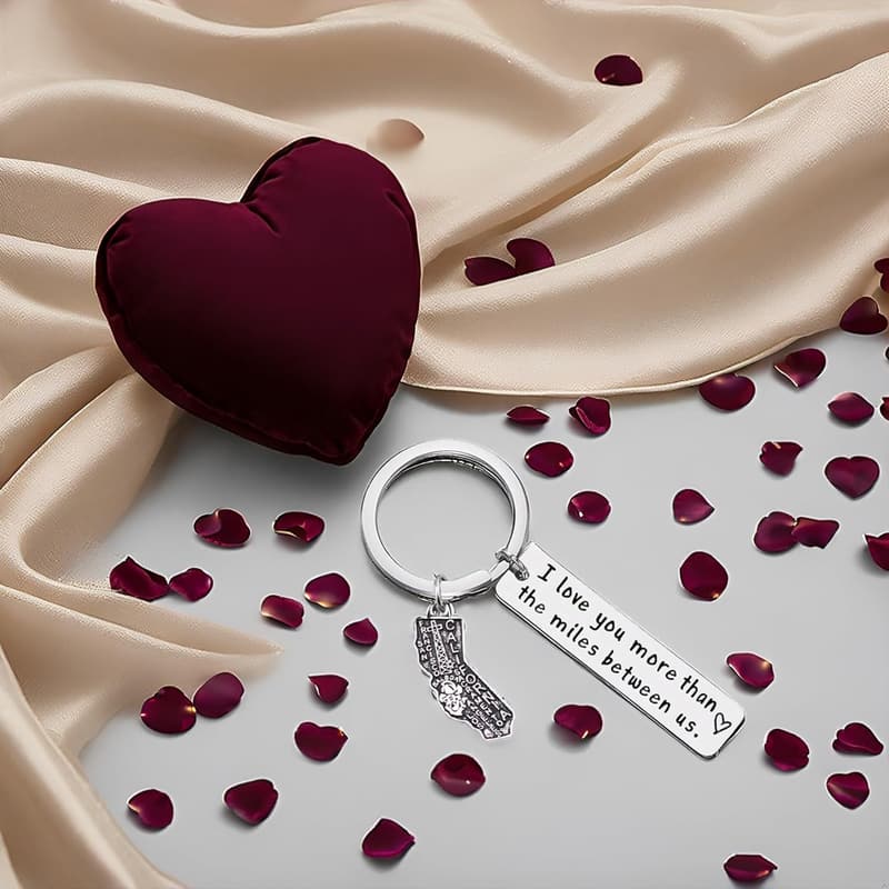 Long Distance Relationship Keychain - 
