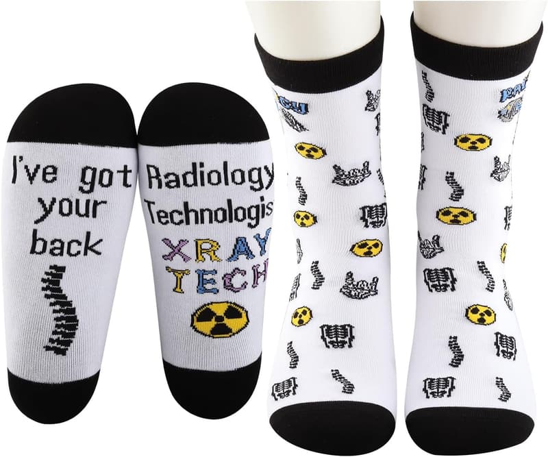 Rad Tech Graduation Gift Socks - 2 Pairs for Technologists