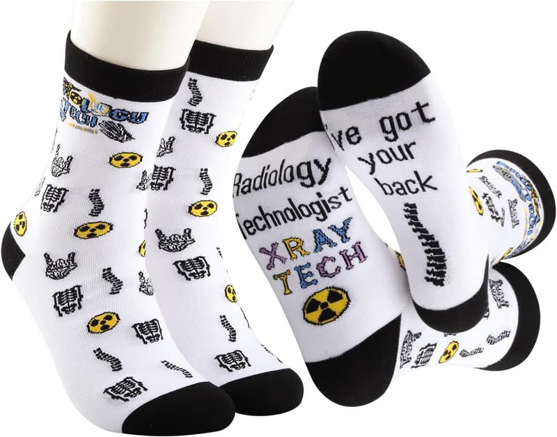 Rad Tech Graduation Gift Socks - 2 Pairs for Technologists