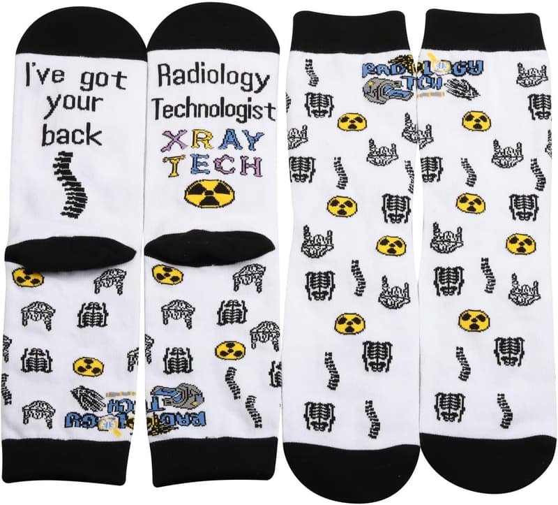 Rad Tech Graduation Gift Socks - 2 Pairs for Technologists