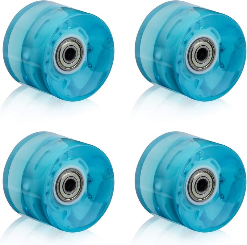 LED Light Up Longboard Wheels - 60mm 78A with ABEC-9 Bearings