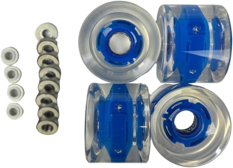 Ghost LED Longboard Wheels with ABEC-7 Bearings - 70MM 78A