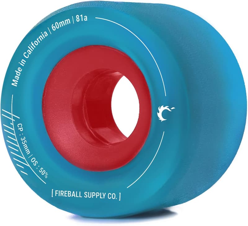 Fireball Tinder 60mm Soft Longboard Wheels - USA Made Set of 4