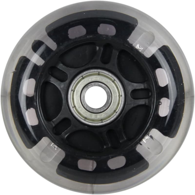 LED Inline Skate Wheels 76mm 82A with ABEC 9 Bearings - 8-Pack