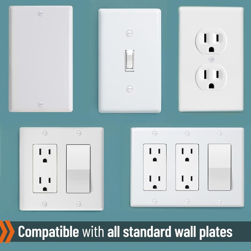 Wall Plate Screws - 75 Assorted Silver Outlet Screws