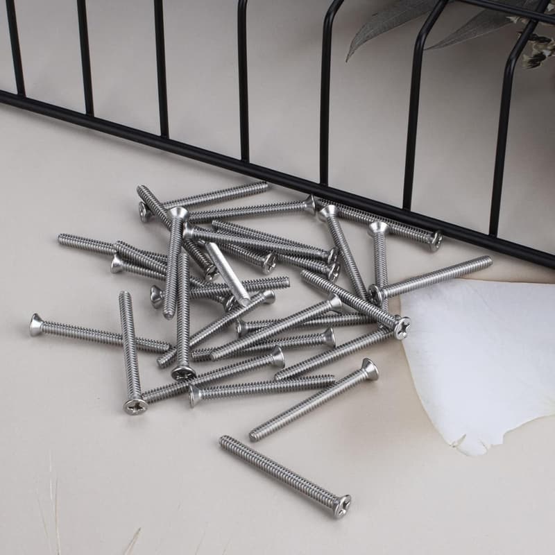 Extra Long 6-32 x 1-1/2 Inch Stainless Outlet Screws - 30 Pack