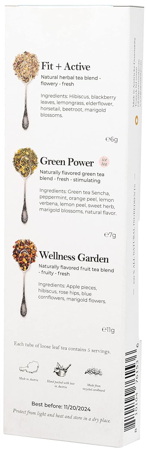 Energy Tea Sampler Gift Set - 3 Herbal Blends, 0.85oz