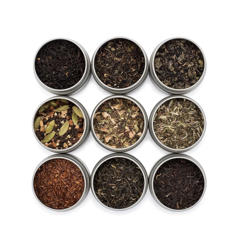 Organic Loose Leaf Tea Sampler Gift Set - 9 Varieties