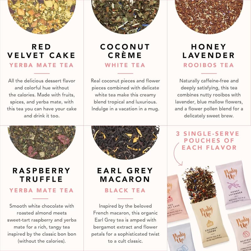 Loose Leaf Herbal Tea Sampler Set - Calorie-Free Gift Pack