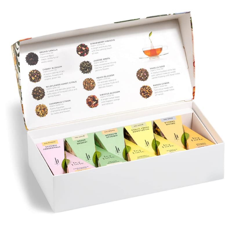 Jubilee Tea Sampler Gift Box with Pyramid Infusers