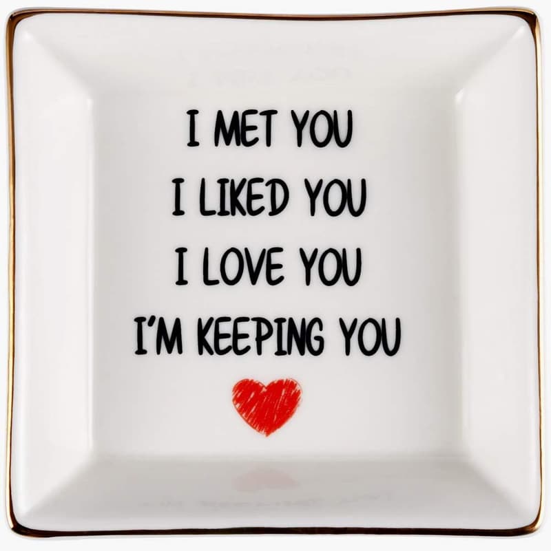 Romantic Anniversary Ring Dish for Wife - I Love You