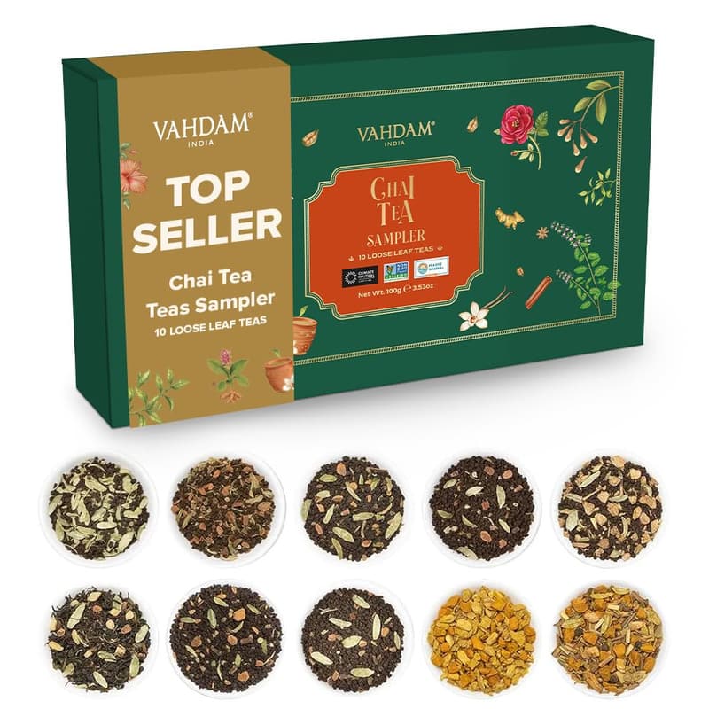 Exotic Assorted Chai Tea Gift Set for Couples – 10 Flavors