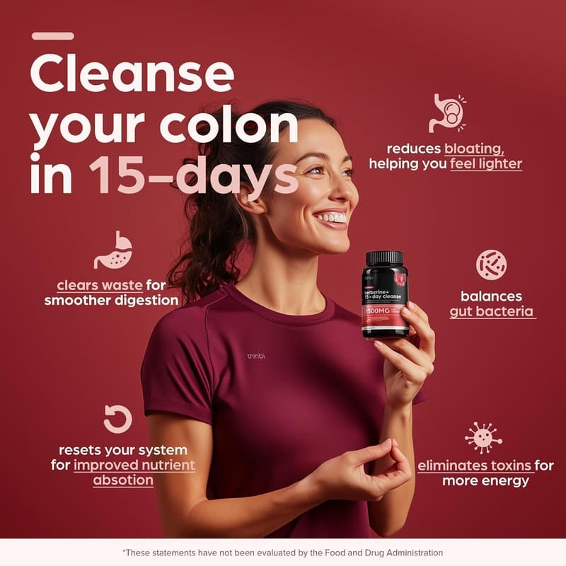 Ketogenic Colon Cleanse with Berberine 1500mg – 15-Day Detox