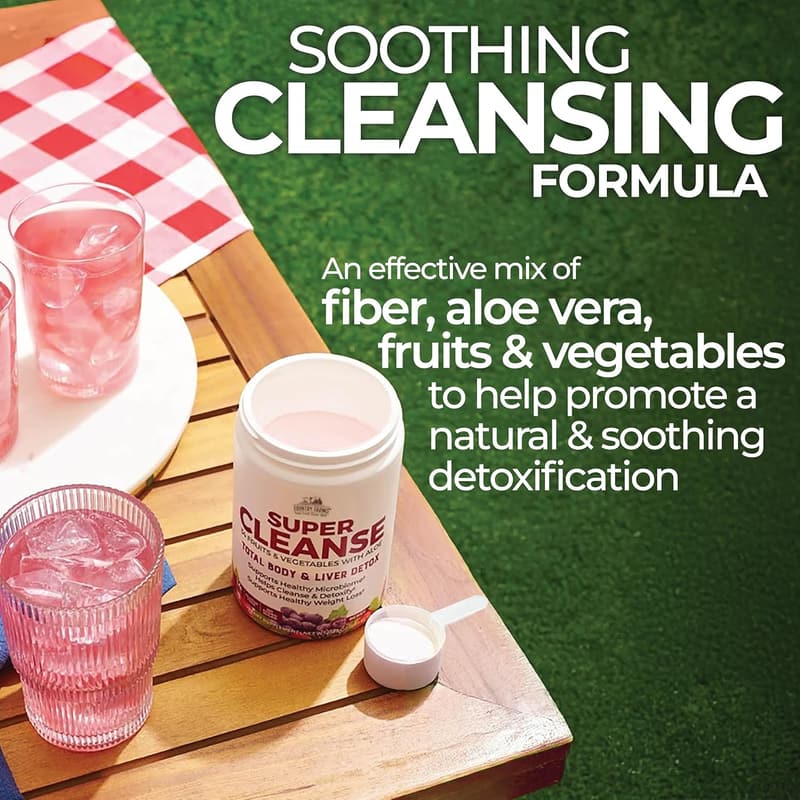 Country Farms Super Cleanse Drink Powder, 34 Fruits & Vegetables