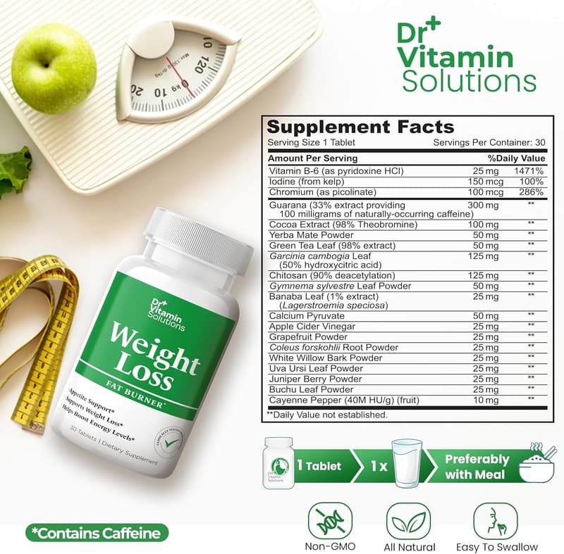 Weight Loss Supplements for Women & Men - Energy Booster & Appetite Suppressant